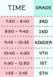 Art Schedule 